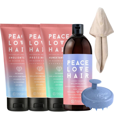 Barwa Peace Love Balancing Hair Kit x Roxie for All Porosity Hair - isolated on a white background