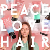 Barwa Peace Love Balancing Hair Kit x Roxie for All Porosity Hair - shown in use