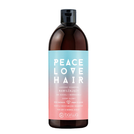 Barwa Peace Love Hair Moisturising Shampoo Dry & Normal Scalp - retail hair-care container isolated on a white background