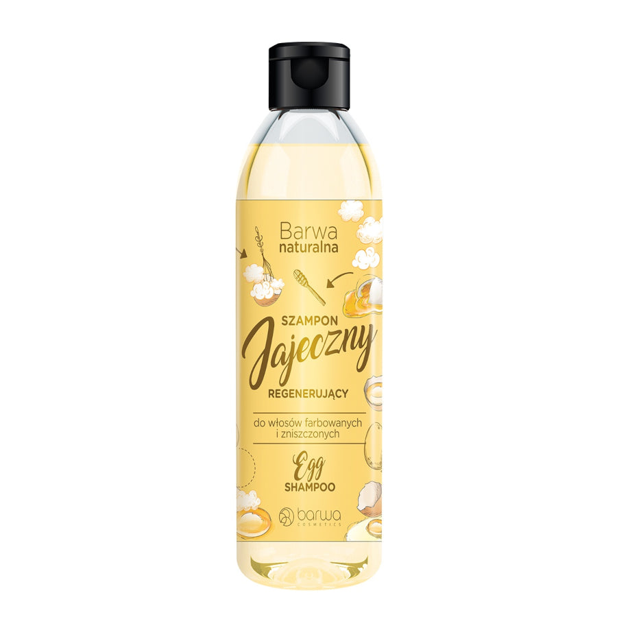 Barwa Regenerating Egg Hair Shampoo - 300ml - retail hair-care container isolated on a white background