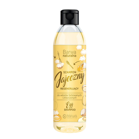 Barwa Regenerating Egg Hair Shampoo - 300ml - retail hair-care container isolated on a white background