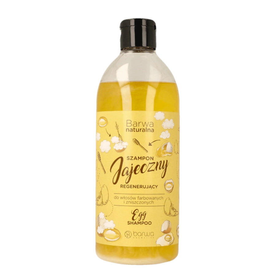 Barwa Regenerating Egg Hair Shampoo - 500ml - retail hair-care container isolated on a white background