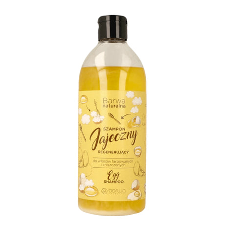 Barwa Regenerating Egg Hair Shampoo - 500ml - retail hair-care container isolated on a white background