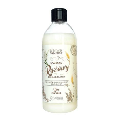 Barwa Rejuvenating Rice Hair Shampoo - 500ml - retail hair-care container isolated on a white background