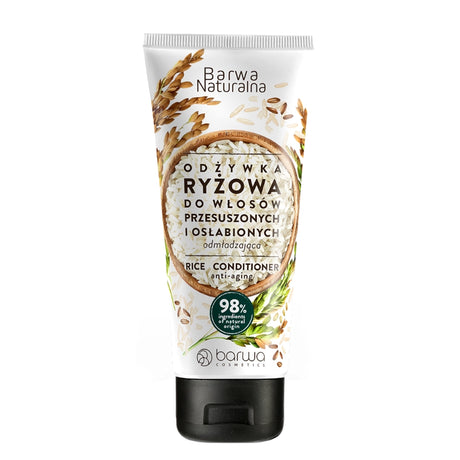 Barwa Rejuvenation Rice Hair Conditioner Tube - retail hair-care container isolated on a white background