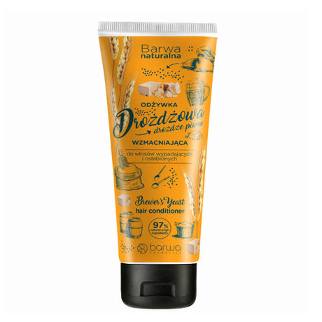 Barwa Strengthening Yeast Hair Conditioner - retail hair-care container isolated on a white background