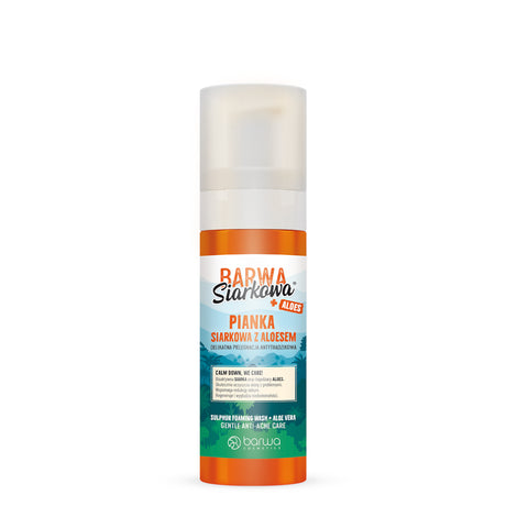 Barwa Sulfuric Anti-Acne Cleansing & Soothing Foam with Aloe - isolated on a white background