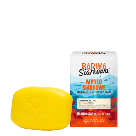 Barwa Sulfuric Anti-Acne Face & Body Soap - isolated on a white background