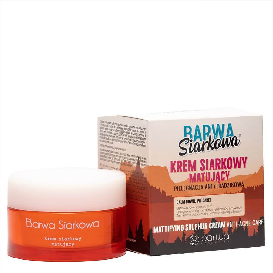 Barwa Sulfuric Anti-Acne Mattifying Face Cream - retail packaging on a white background