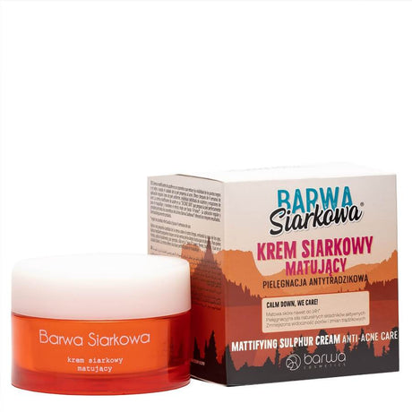 Barwa Sulfuric Anti-Acne Mattifying Face Cream - retail packaging on a white background