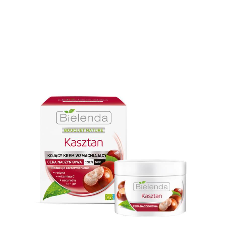 Bielenda Chestnut Extract for Capillary Skin Day Night Face Cream - retail packaging on a white background