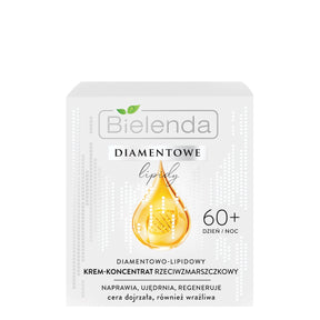 Bielenda Diamond Lipids Anti-Wrinkle Face Cream-Concentrate 60+ - retail packaging on a white background