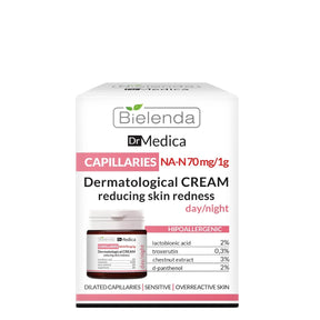 Bielenda Dr Medica Capillaries Anti-Redness Face Cream - retail packaging on a white background