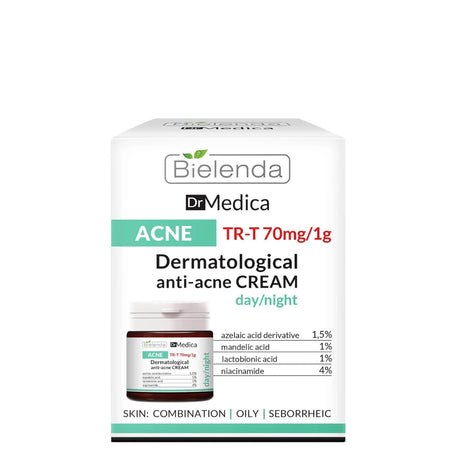 Bielenda Dr Medica Dermatological Anti-Acne Face Cream - retail packaging on a white background