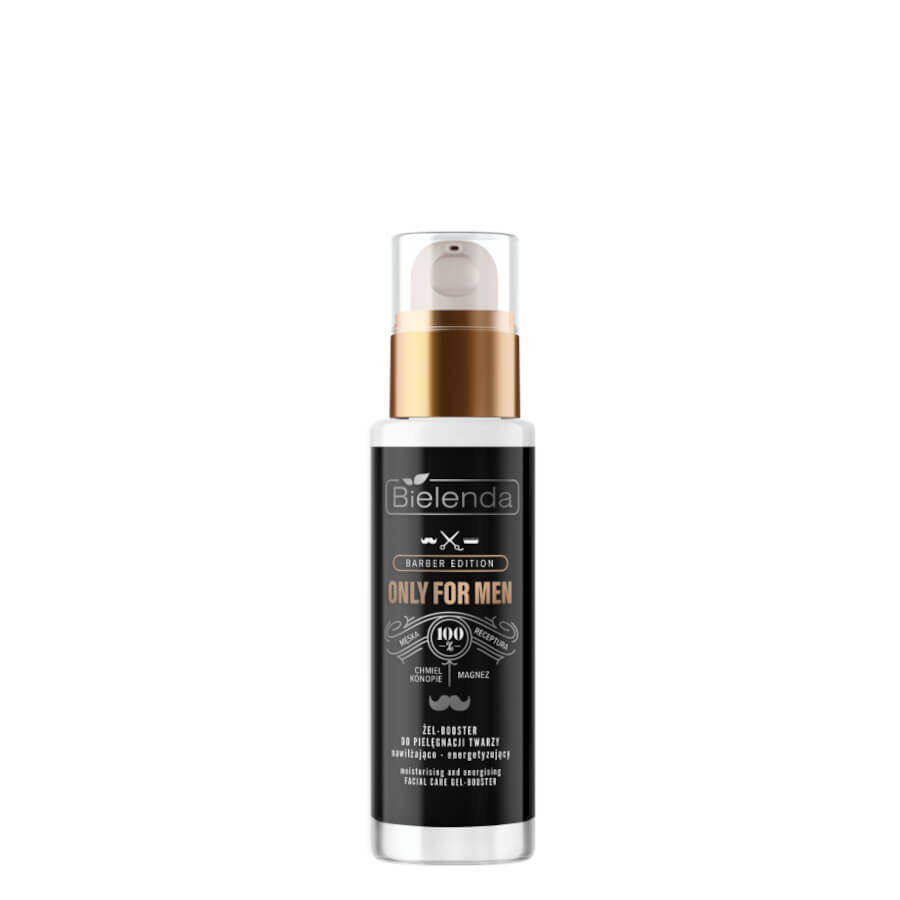 Bielenda Men Barber Edition Moisturising & Energising Gel Booster - retail packaging on a white background