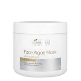 Bielenda Professional Algae Face Mask with Colloidal Gold - open cosmetic jar with its lid on a white background