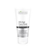 Bielenda Professional Anti Age Face Mask with Hyaluronic Acid - open cosmetic jar with its lid on a white background