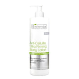 Bielenda Professional Anti Cellulite & Firming Body Lotion - arranged with the included components on a white background