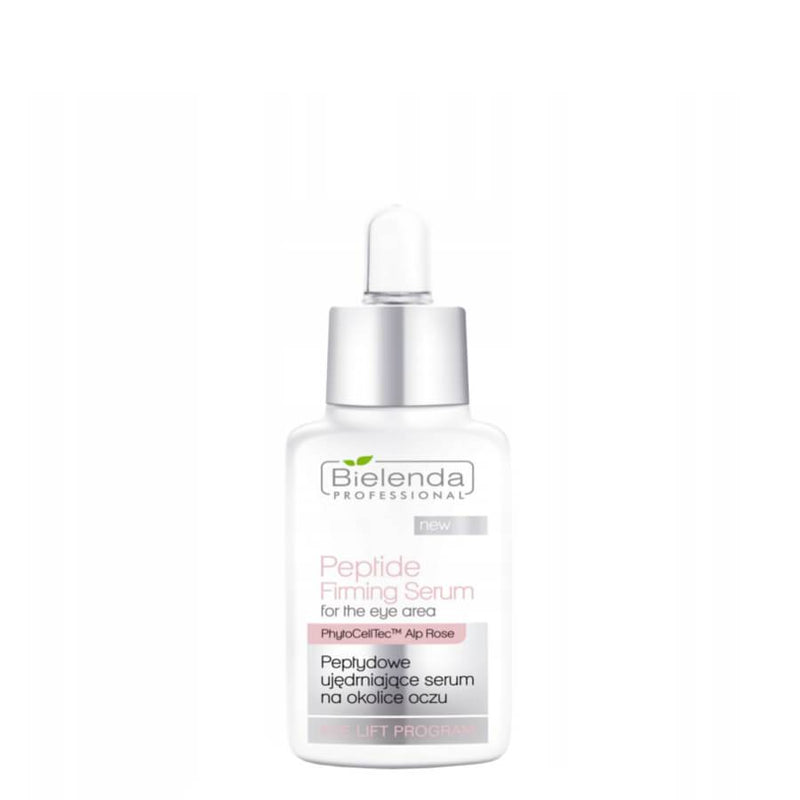 Bielenda Professional Peptide Firming Serum Eye Area - arranged with the included components on a white background