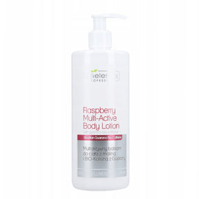 Bielenda Professional Raspberry Multi-Active Body Lotion Brazilian Guarana & Bio-Caffeine - isolated on a white background