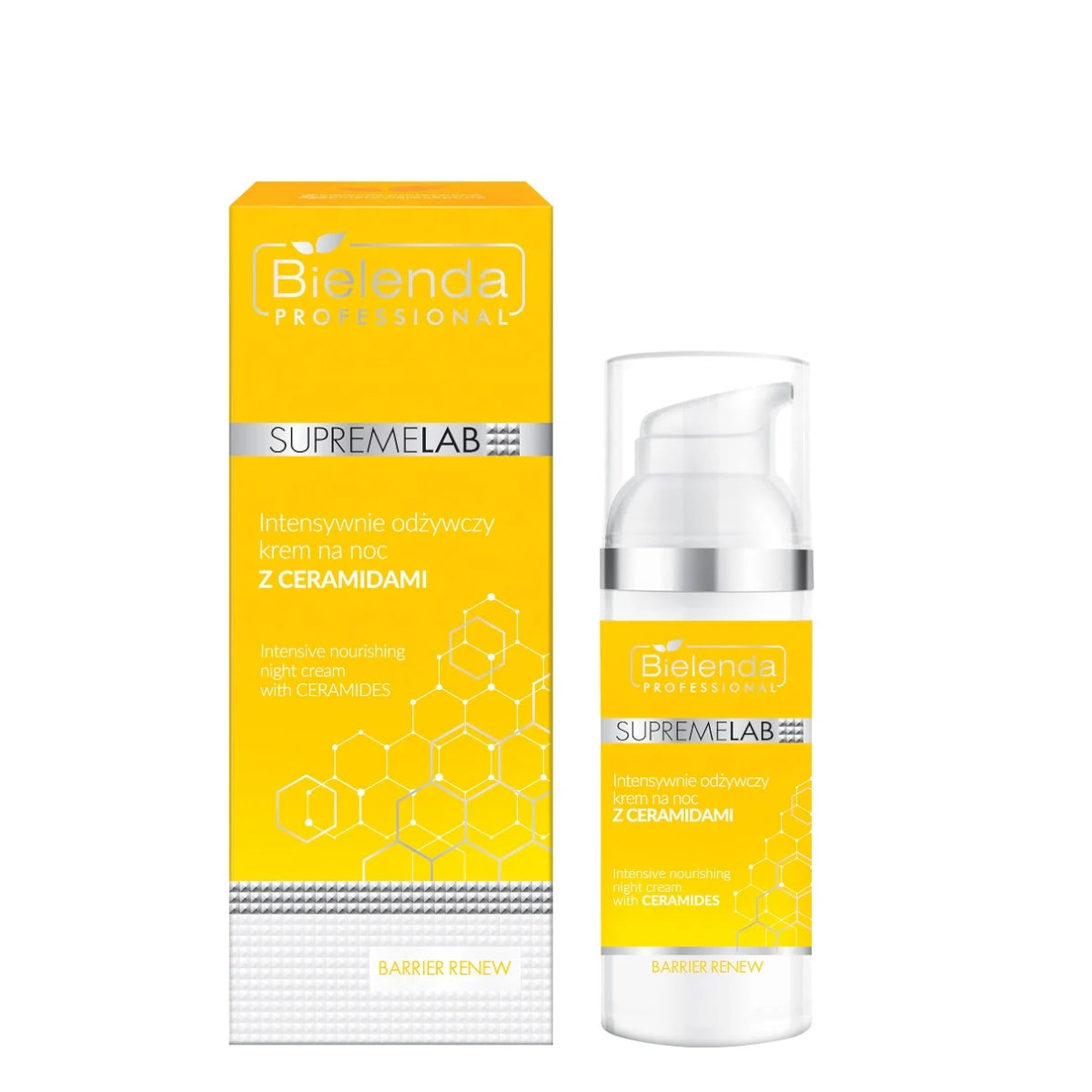 Bielenda Professional Supremelab Barrier Renew Intensive Nourishing Night Cream - retail packaging on a white background