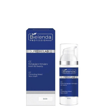 Bielenda Professional SupremeLab CC Correcting Tinted Face Cream - retail packaging on a white background