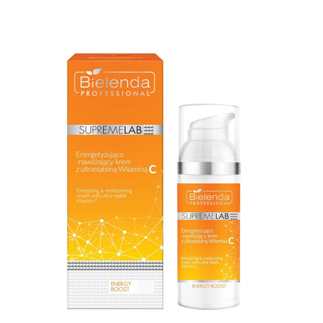 Bielenda Professional SupremeLab Energy Boost Energizing & Moisturising Cream - retail packaging on a white background