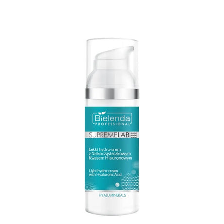 Bielenda Professional Supremelab Hyalu Minerals Light Hydro-Cream with Hyaluronic Acid - retail packaging on a white background