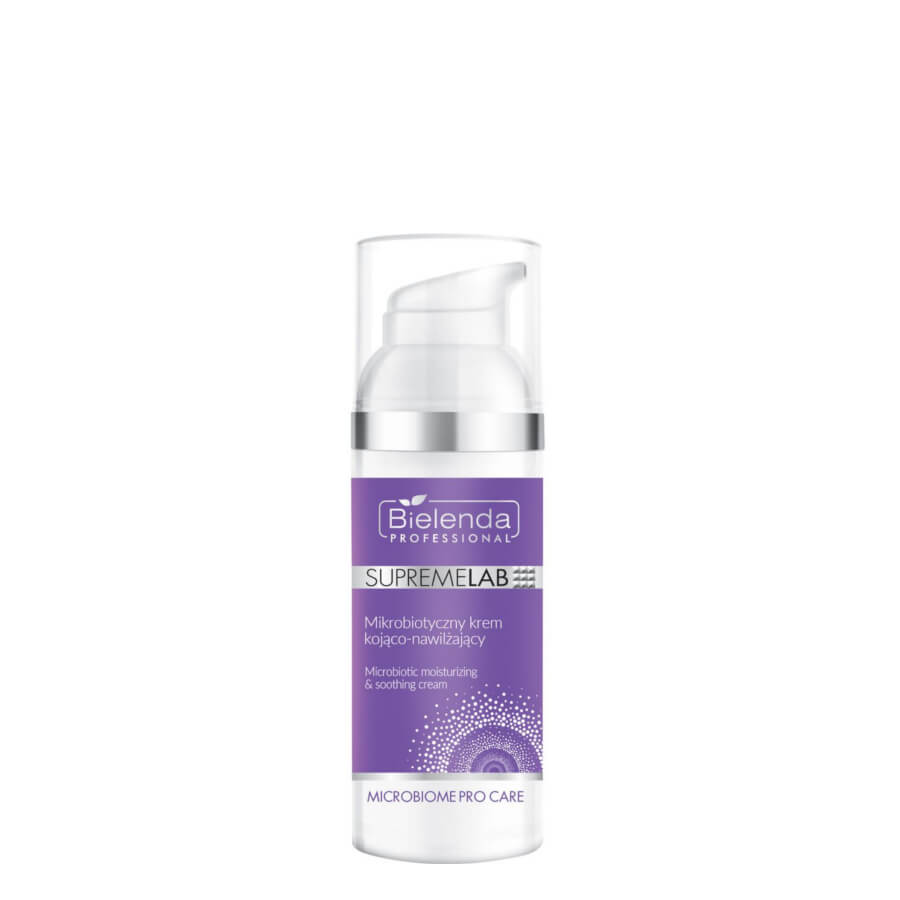 Bielenda Professional SupremeLab Microbiotic Moisturising & Soothing Face Cream Microbiome Pro Care - retail packaging on a white background