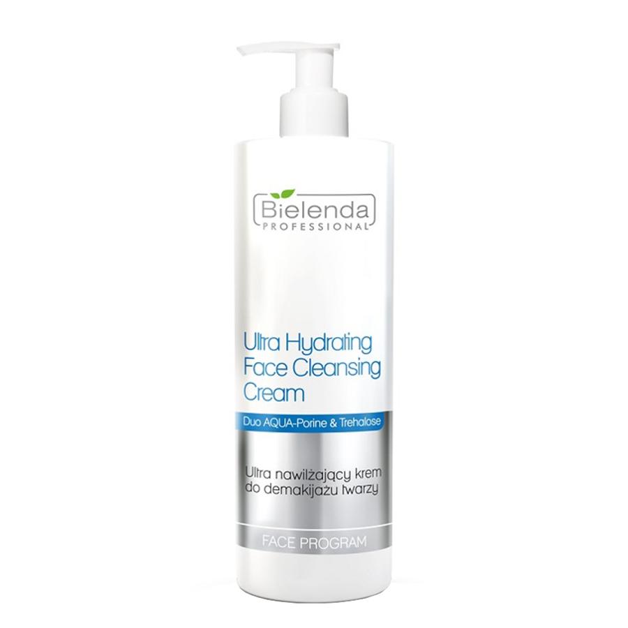 Bielenda Professional Ultra Hydrating Face Cleansing Cream - arranged with the included components on a white background