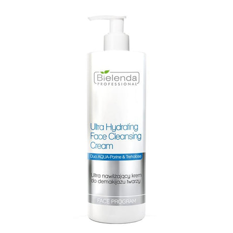 Bielenda Professional Ultra Hydrating Face Cleansing Cream - arranged with the included components on a white background