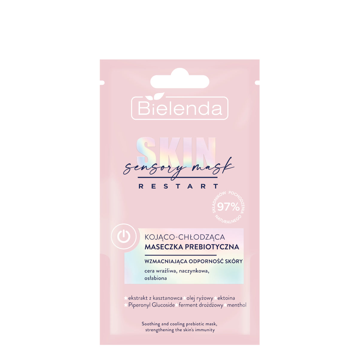 Bielenda Skin Restart Soothing Prebiotic Mask for Sensitive Skin - 8ml - face mask container displayed on a white background