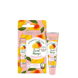 Bielenda Sweet Mango Pink Vegan Lip Balm - open product tube with applicator on a white background