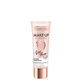Bielenda Vege Flumi Illuminating Mineral Foundation - 01 Light Beige - foundation container isolated on a white background