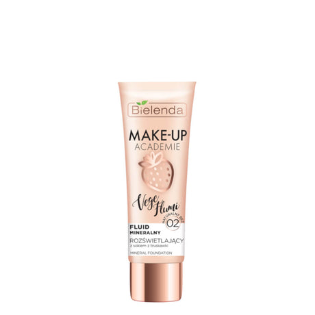 Bielenda Vege Flumi Illuminating Mineral Foundation - 02 Natural Beige - foundation container isolated on a white background