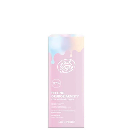 Body Boom Face Boom Coarse Grained Face Scrub - isolated on a white background