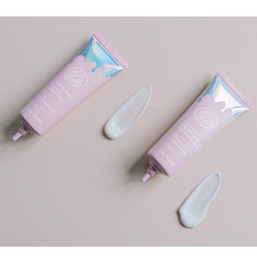 Body Boom Face Boom Moisturising & Soothing Hydro Face Cream - retail packaging on a white background