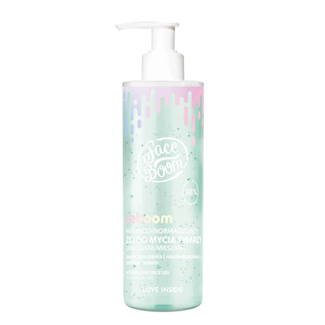 Body Boom Face Boom Normalising Face Wash Gel Oily & Combination Skin - isolated on a white background