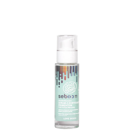 Body Boom Face Boom Perfecting Serum With Correcting Pigment Oily & Combination Skin - retail packaging on a white background