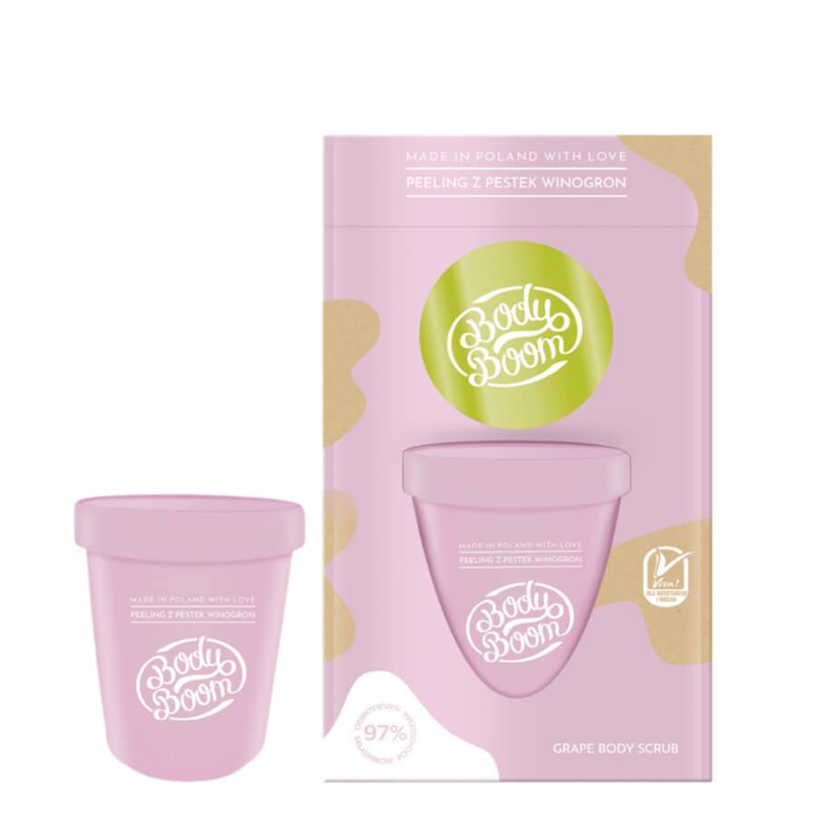 Body Boom Grape Body Scrub - isolated on a white background