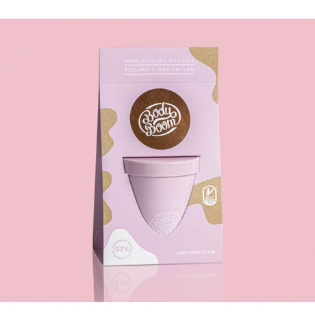Body Boom Linen Body Scrub - shown in use