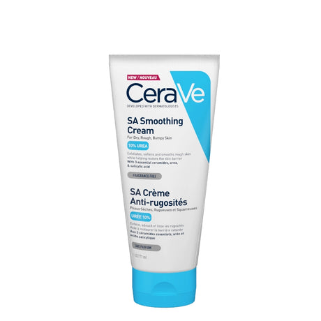 CeraVe SA 10% Urea Smoothing Cream with Ceramides, Urea & Salicylic Acid - 177ml - retail packaging on a white background