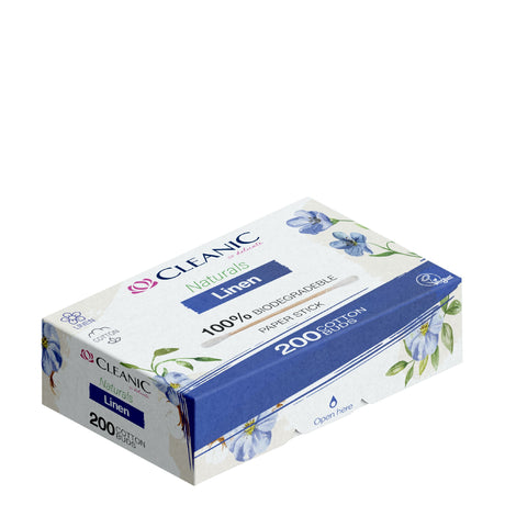 Cleanic Naturals 100% Bio Cotton Buds with Linen - isolated on a white background
