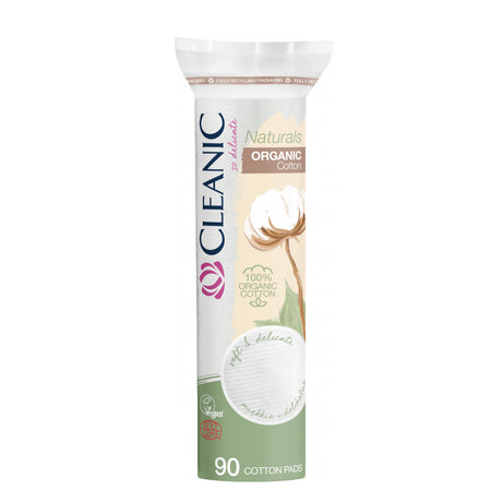 Cleanic Naturals 100% Organic Cotton Pads - isolated on a white background