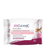 Cleanic Pure Effect Makeup Remover Wipes for Dry Skin - arranged with the included components on a white background