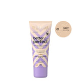 Eveline Better Than Perfect Moisturising & Covering Foundation - 01 Ivory - foundation container isolated on a white background