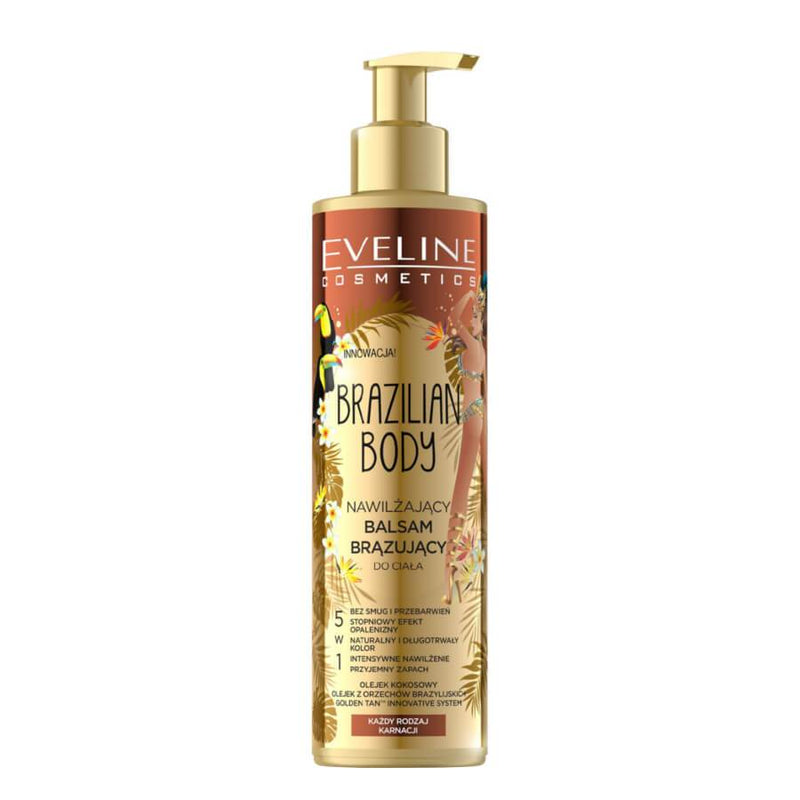 Eveline Brazilian Body 5-In-1 Moisturising Bronzing Lotion - isolated on a white background