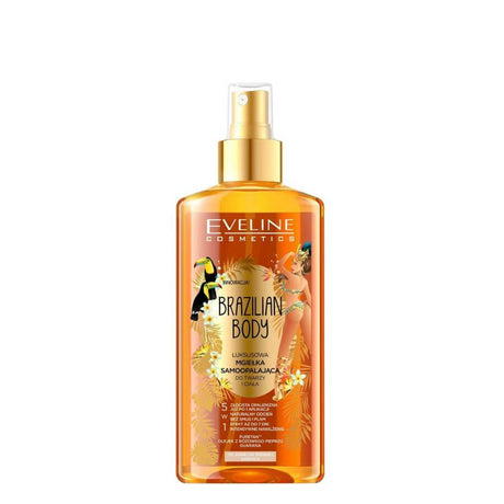 Eveline Brazilian Body Luxury Self Tanning Face & Body Mist - isolated on a white background
