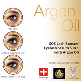 Eveline Multifunctional Eyelash Serum 5in1 Lash Booster - displayed in a styled studio photograph