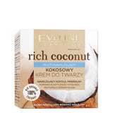 Eveline Rich Coconut Multi Moisturising Face Cream - retail packaging on a white background
